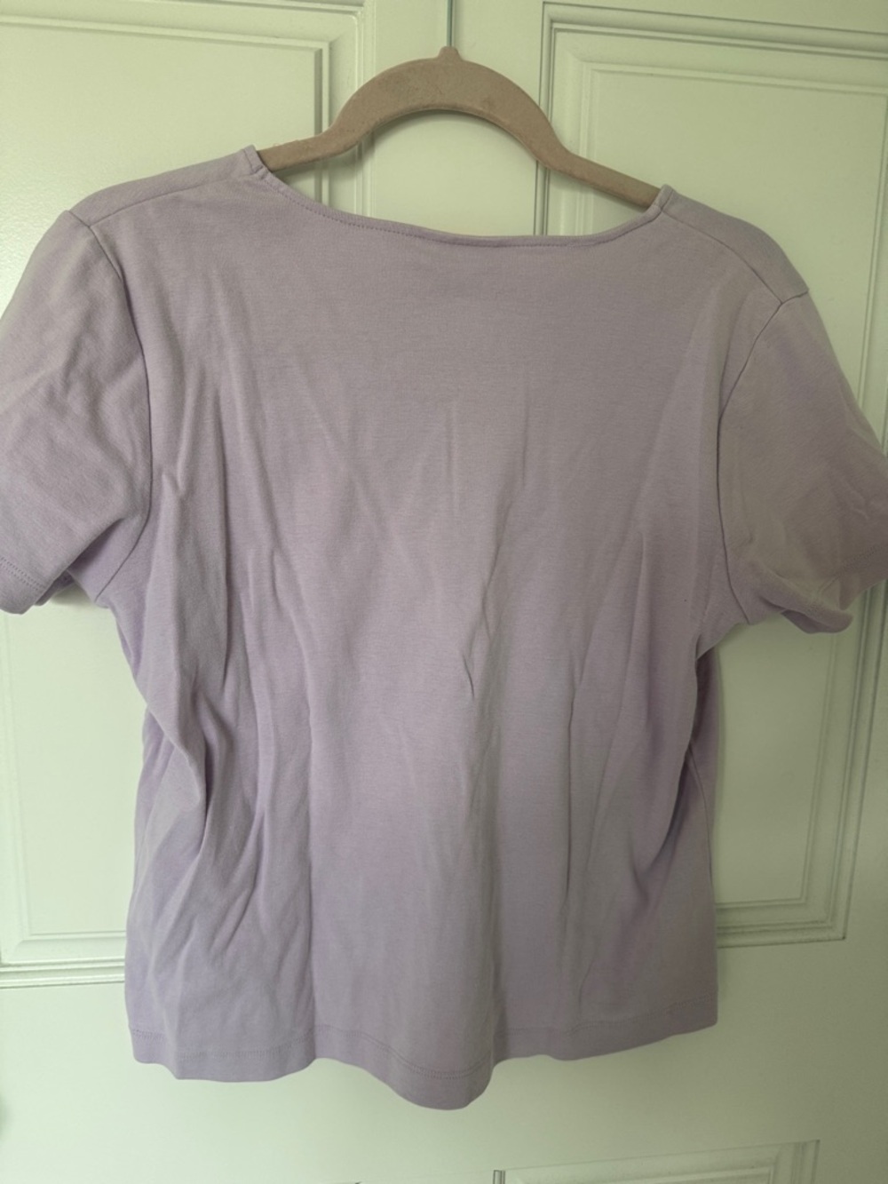 hearts of palm lavender tee with with beige palm tree - Picture 3 of 6